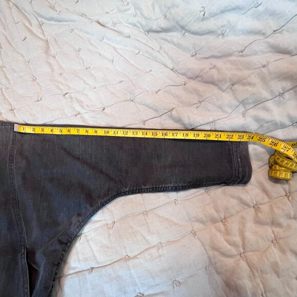 Vintage 80s dark grey and red denim jacket size Medium 8-10 - Picture 4 of 12